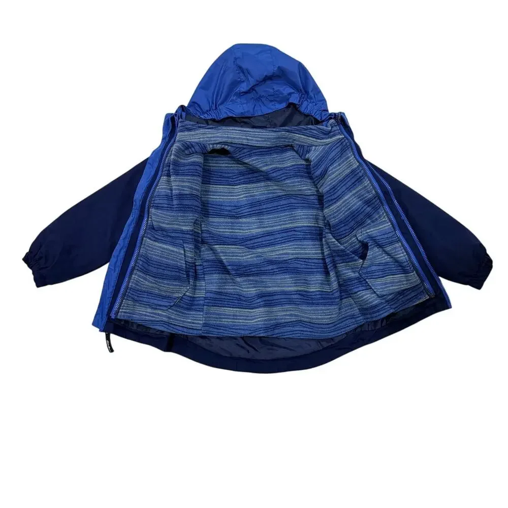 Eddie Bauer Kids XS 5/6 Hooded Full Zip Jacket Dark Navy Blue